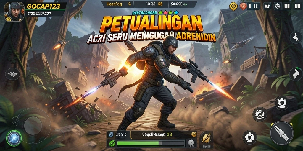 Tampilan aksi seru dari GOCAP123 selama gameplay.