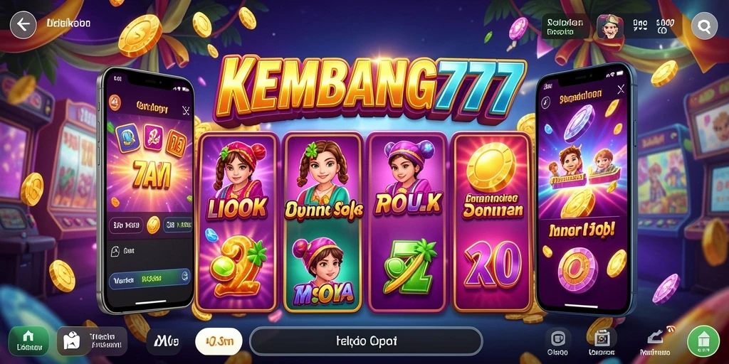 Tampilan gameplay Slot KEMBANG777 yang mendebarkan dan penuh warna.
