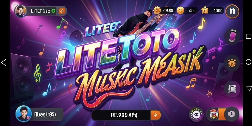 Tampilan gameplay LITETOTO dengan variasi lagu musik yang menarik.