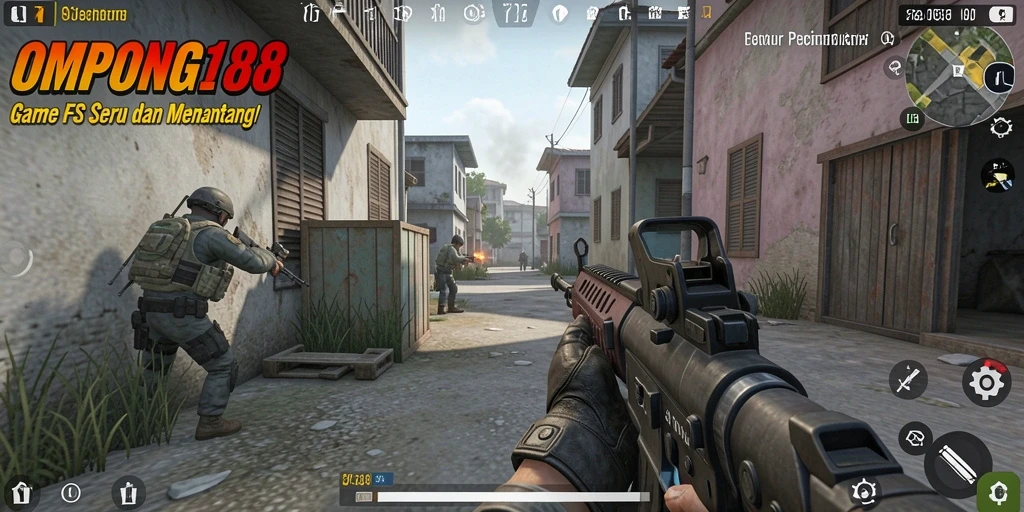 Tampilan gameplay OMPONG188 yang menegangkan dan penuh aksi.