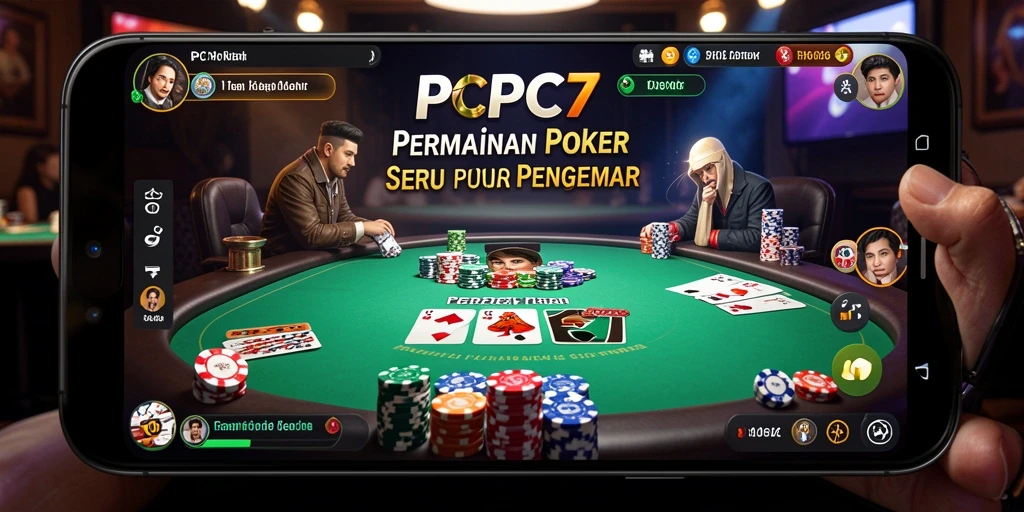 Tampilan gameplay seru dalam aplikasi Poker PCPC7.