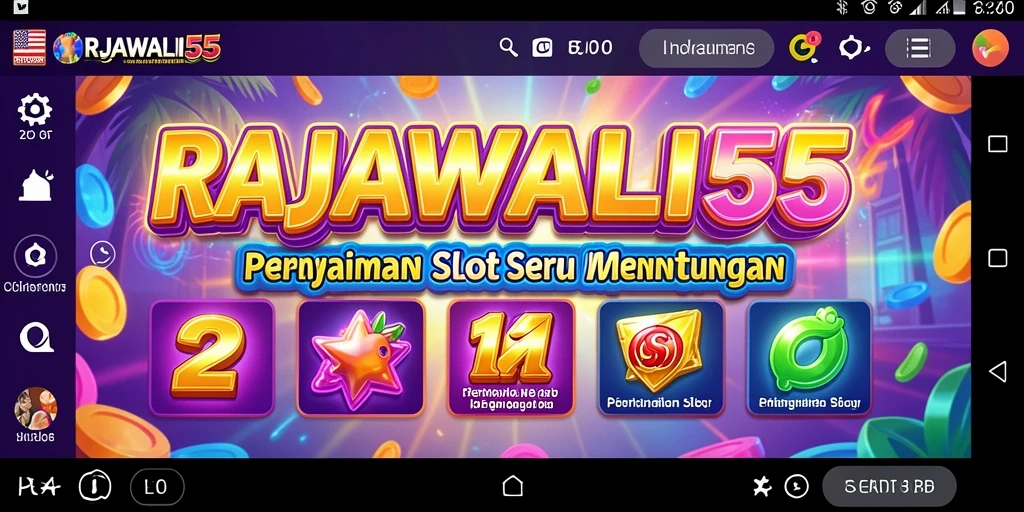 Screenshot gameplay RAJAWALI55 dengan tampilan grafis menakjubkan.